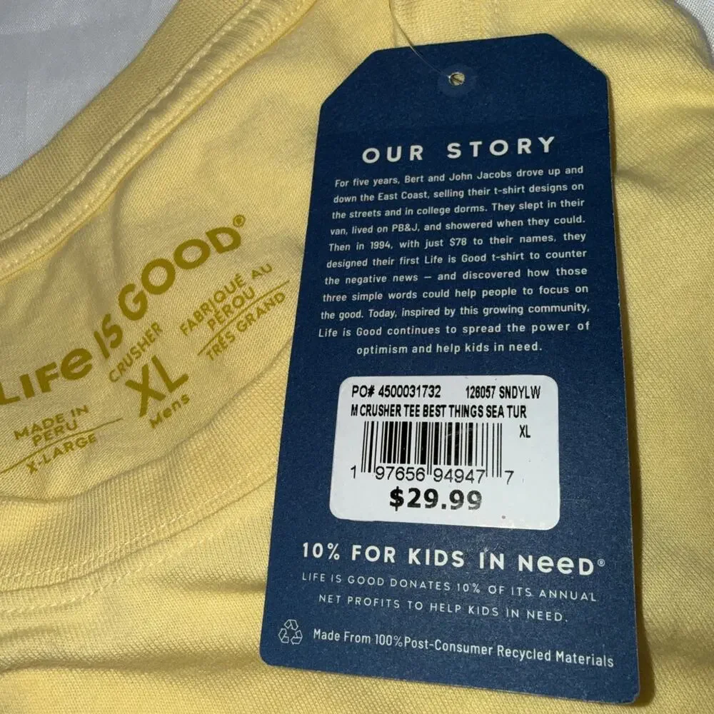 XL Unisex Life Is Good Shirt The Best Things In Life Are Not Things NWT - Picture 2 of 3